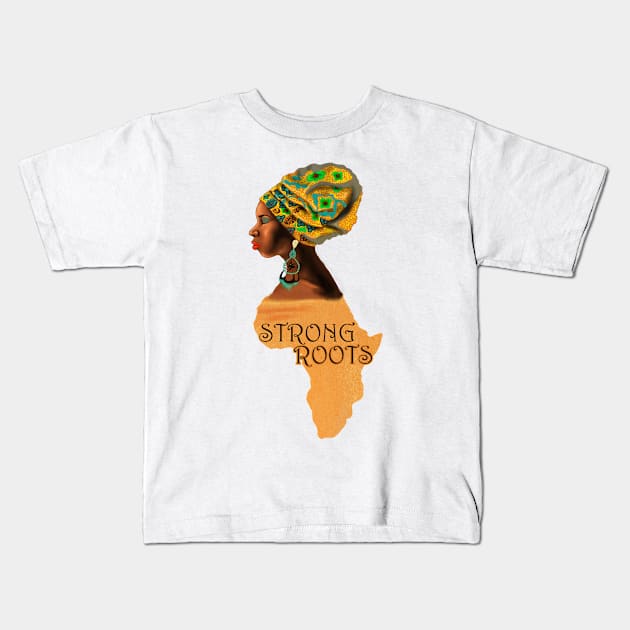 Africa Map T=shirt Kids T-Shirt by johnnie2749